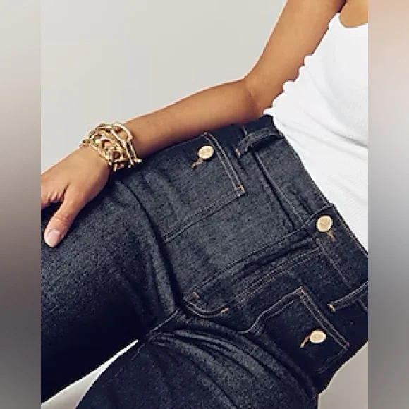 NWT J.Crew Sailor Wide Leg Denim Trouser - Picture 2 of 12